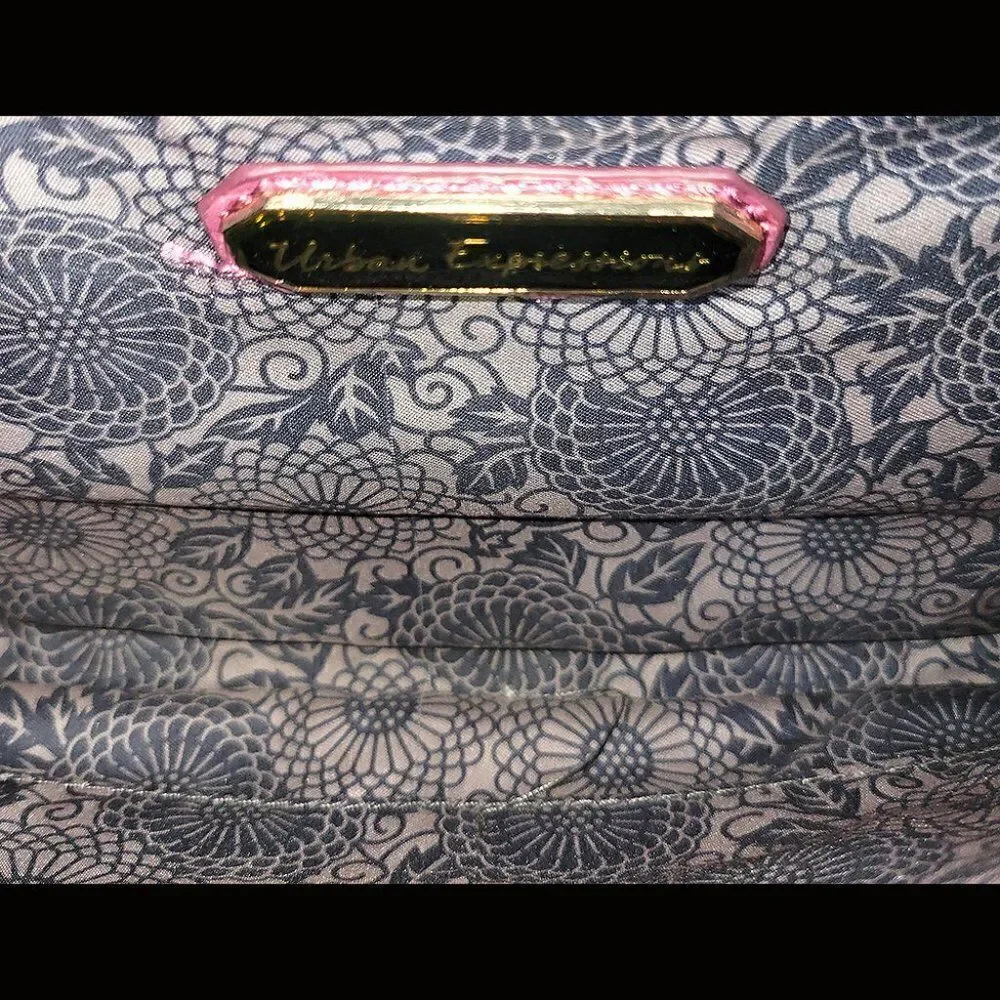 Urban Expressions snakeskin pink purple clutch shoulder bag